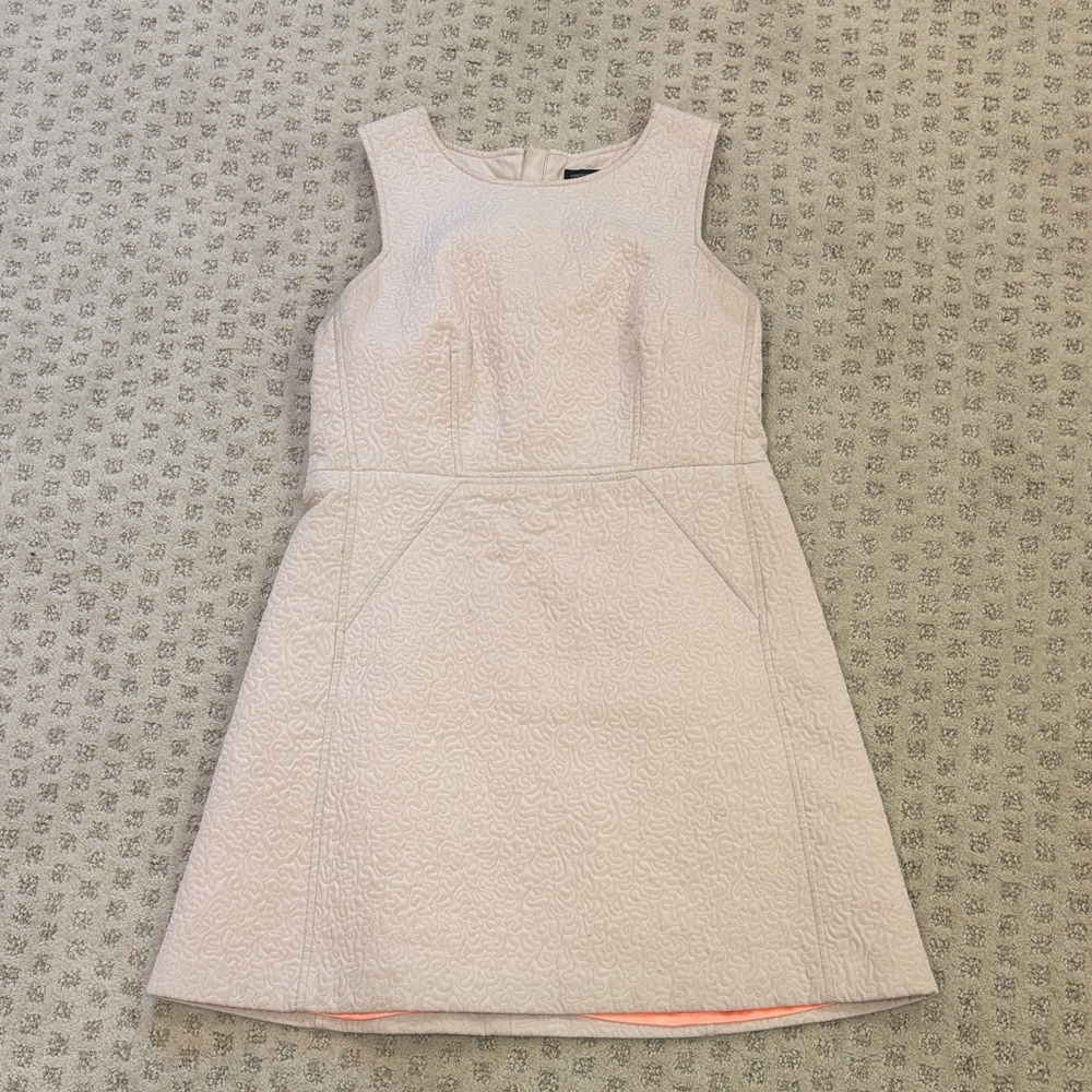 French Connection Textured Cream Mini Dress